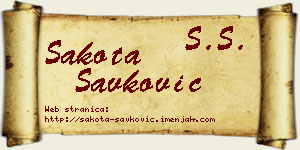 Šakota Savković vizit kartica